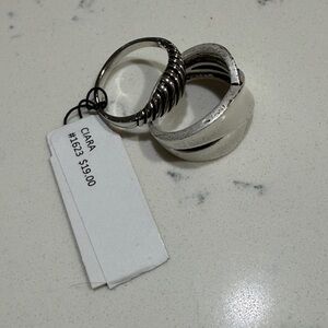 Silver Tone Ring Set